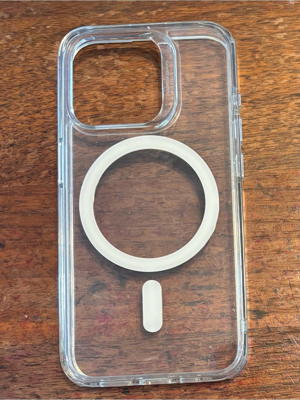 Clear White MagSafe-Compatible Phone Case for iPhone 15 Pro